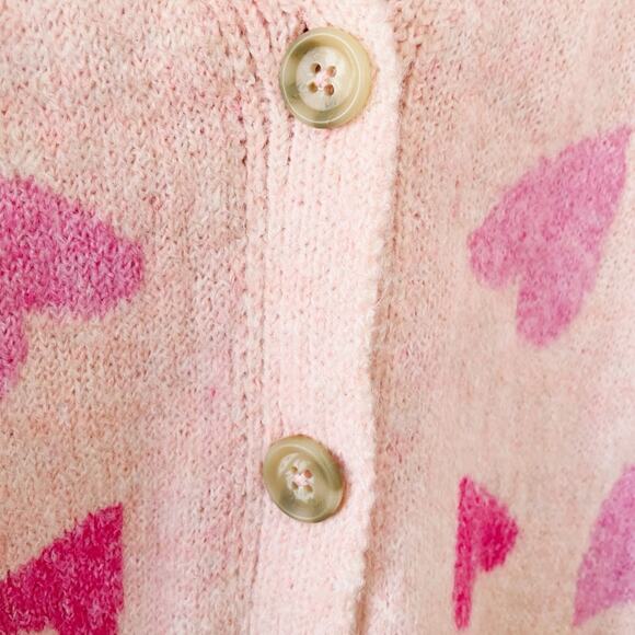 Cupcakes & Cashmere Pink Hearts Sweater Size Medium EUC - Picture 6 of 12